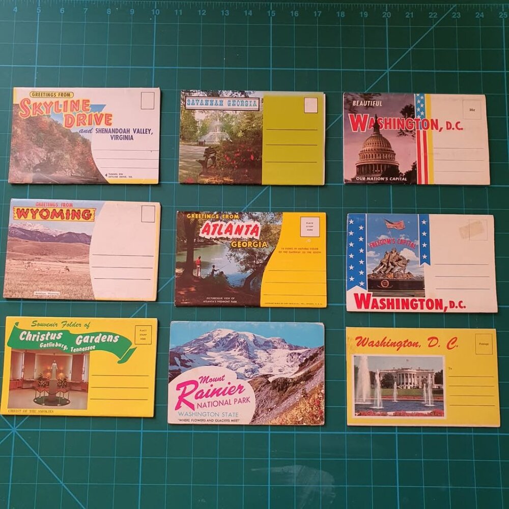 Post Card Booklets From the 1960's x9